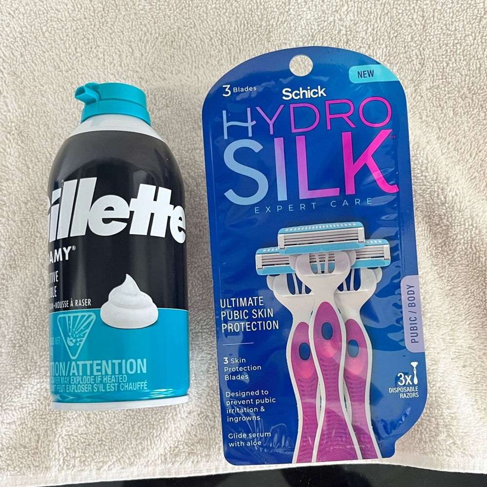 Gillette & Schick Hydro Pubic and Body Shaving Bundle NWT